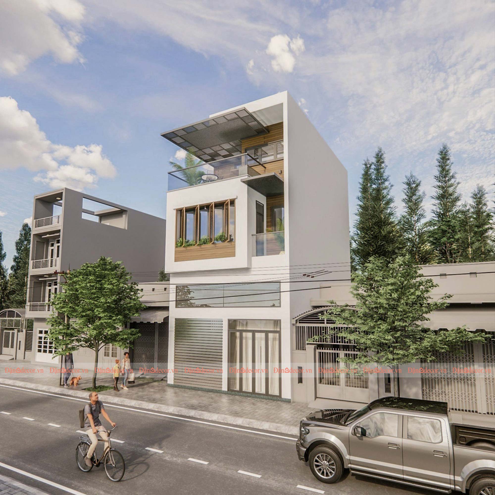 Mẫu Nhà Phố Hiện Đại 3 Tầng 1 Lửng Tại Vũng Tàu.jpg